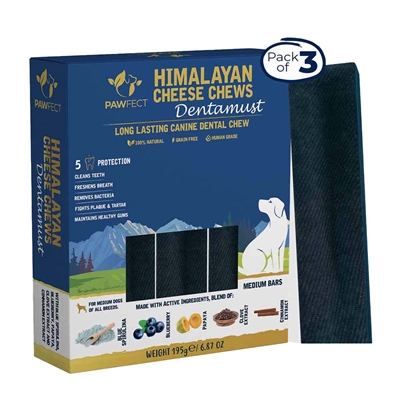 Pawfect Himalaya Dentamust Yaki Oste Ben med Blåbär & Papaya MEDIUM 3 x 65g